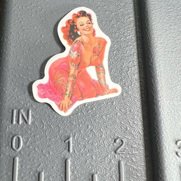 TATS Sexy Pinup Gorgeous Sticker Retro Vintage BomberGirl Ace Pilot - Picture 2 of 4